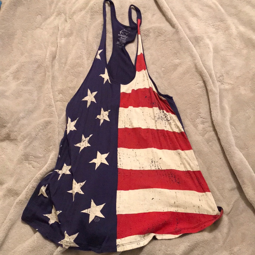 American flag tank top